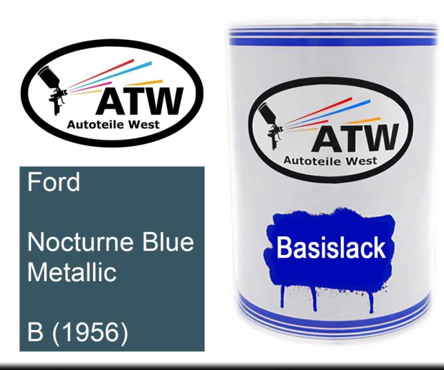 Ford, Nocturne Blue Metallic, B (1956): 500ml Lackdose, von ATW Autoteile West.